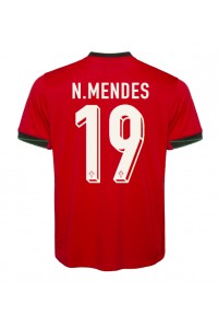 Portugal Nuno Mendes #19 Voetbaltruitje Thuis tenue EK 2024 Korte Mouw